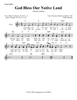 God Bless Our Native Land (guitar lead sheets)